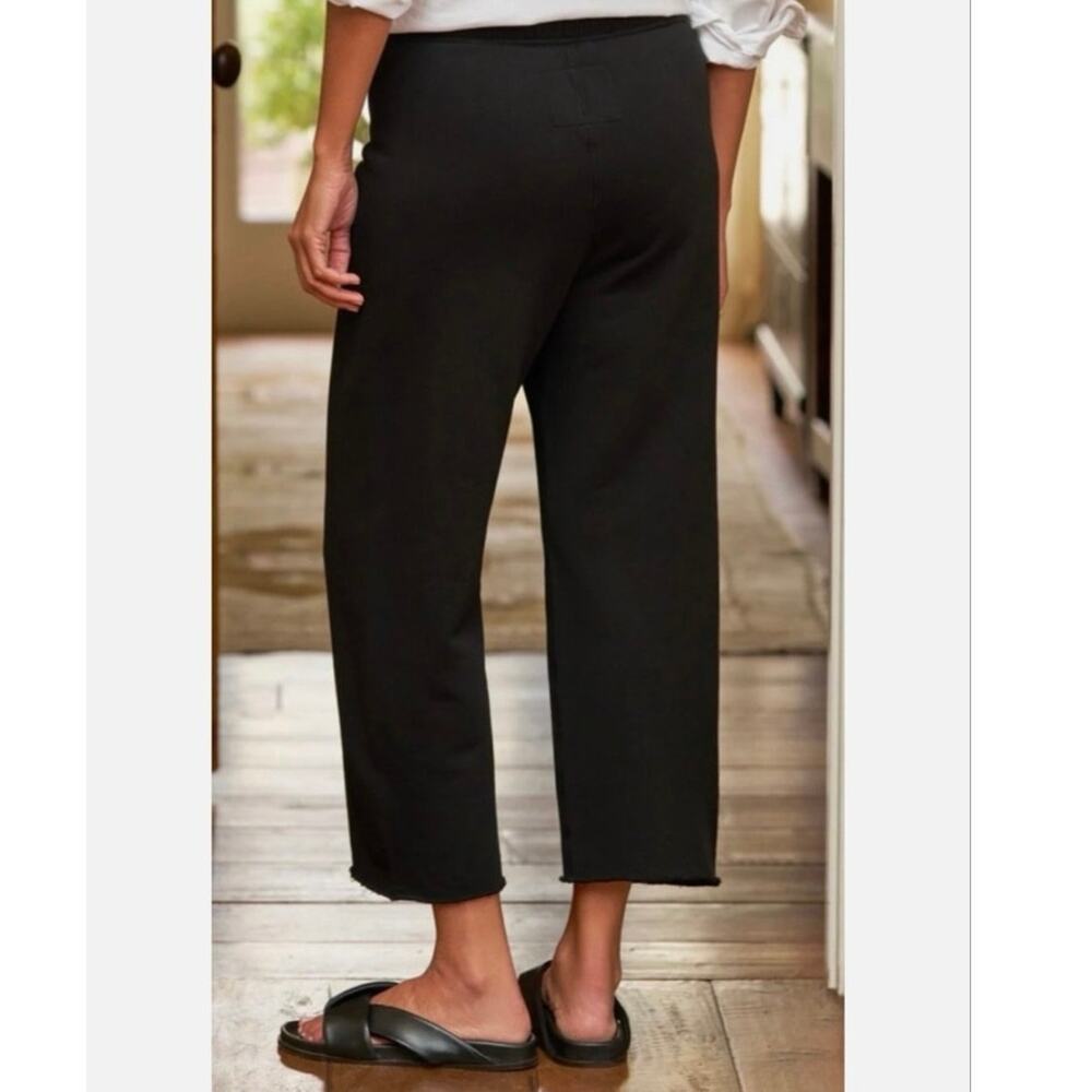 NWOT Frank & Eileen Catherine Triple Fleece Cropped Sweatpants in Black SZ M - Picture 2 of 6